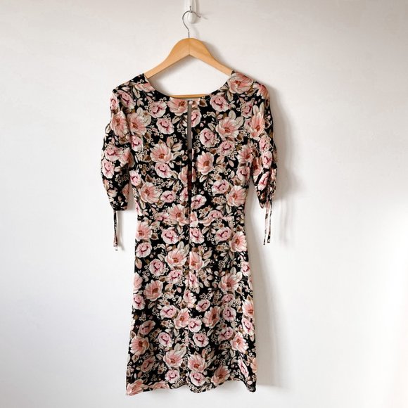 Topshop Tall Peony Blush Pink Tea Dress Sz 4 - Picture 9 of 10